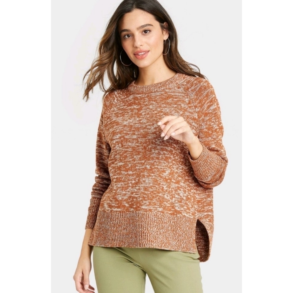 A New Day Crewneck Pullover sweater Rust Size S